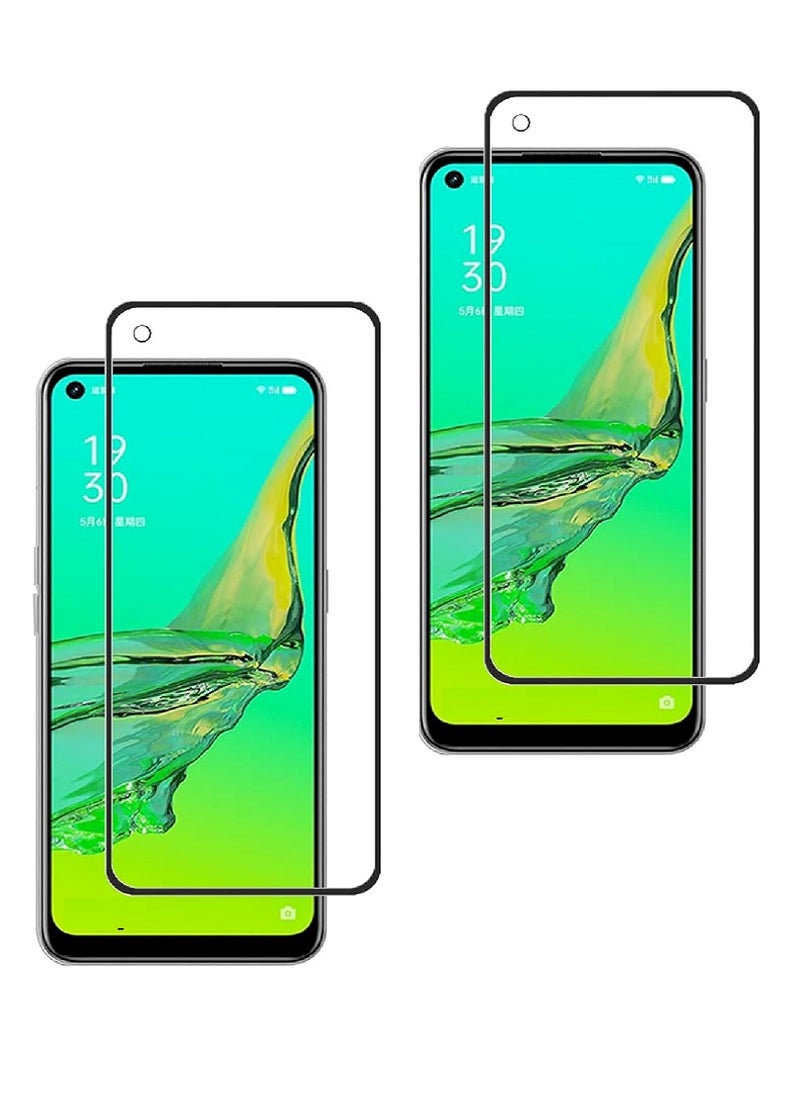 Super 2 Pieces Tempered Glass Screen Protector 5D Designed For Oppo A32 Full Glue Edge to Edge Full Screen Coverage And Bubble Free - Image 1