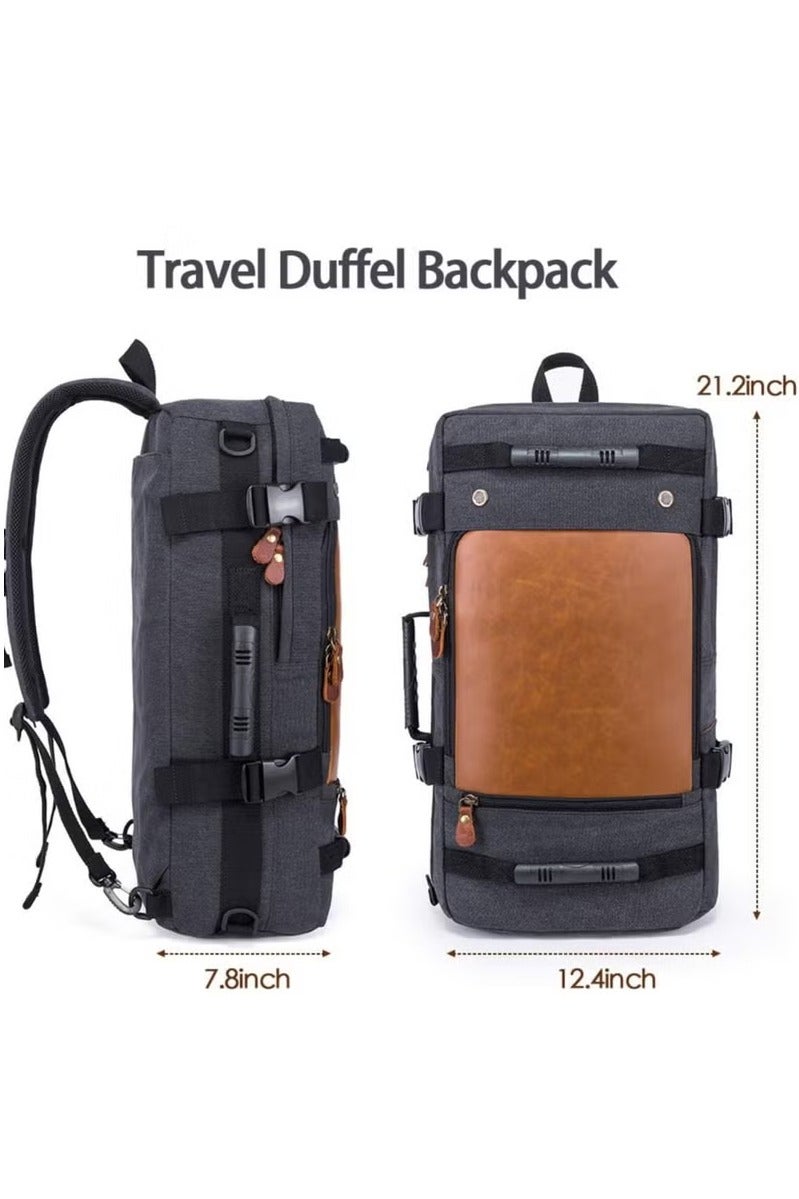 بانجي حقيبة ظهر للسفر متعددة الوظائف بسعة 40 لترًا، حقيبة ظهر متينة ومقاومة للتآكل، حقيبة دافل للسفر (أسود) - Image 2