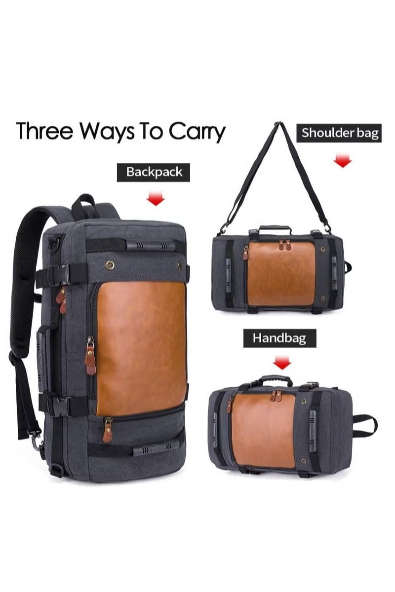 بانجي حقيبة ظهر للسفر متعددة الوظائف بسعة 40 لترًا، حقيبة ظهر متينة ومقاومة للتآكل، حقيبة دافل للسفر (أسود) - Image 5