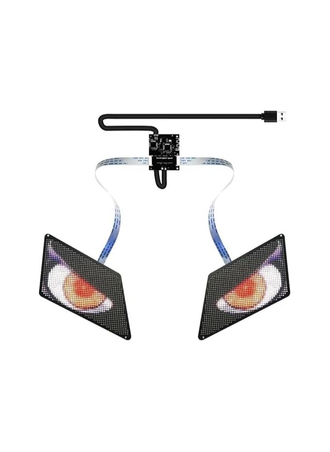 ماركة غير محددة - لوحة شاشة عرض LED قابلة للبرمجة 5 فولت للتحكم في التطبيق، شاشة LED وامضة على شكل عين النسر لحقائب الظهر والدراجات النارية والسيارات - Image 1