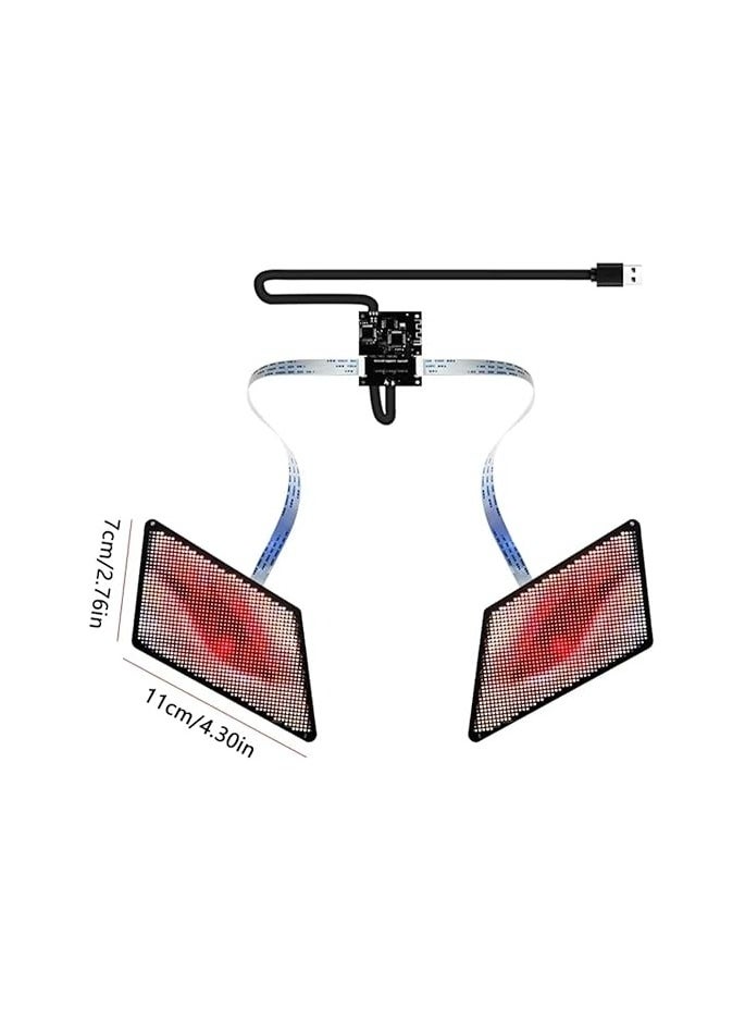 لوحة شاشة عرض LED قابلة للبرمجة 5 فولت للتحكم في التطبيق، شاشة LED وامضة على شكل عين النسر لحقائب الظهر والدراجات النارية والسيارات - pzsku/Z049C78FD358A4C213820Z/45/_/1724633200/92fd6802-ac5c-4fd7-9c90-75806290a120