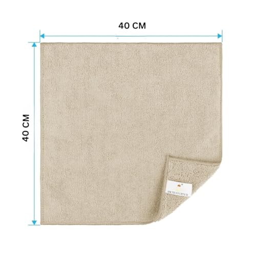 Showstopper Microfiber Cleaning Cloths for Kitchen & Home – G Brown, Pack of 10, 40x40cm, 250 GSM, Ultra Soft, Streak-Free, Lint-Free, Washable Kitchen Towel, Dusting Cloth and Car Cleaning Cloths - Image 2