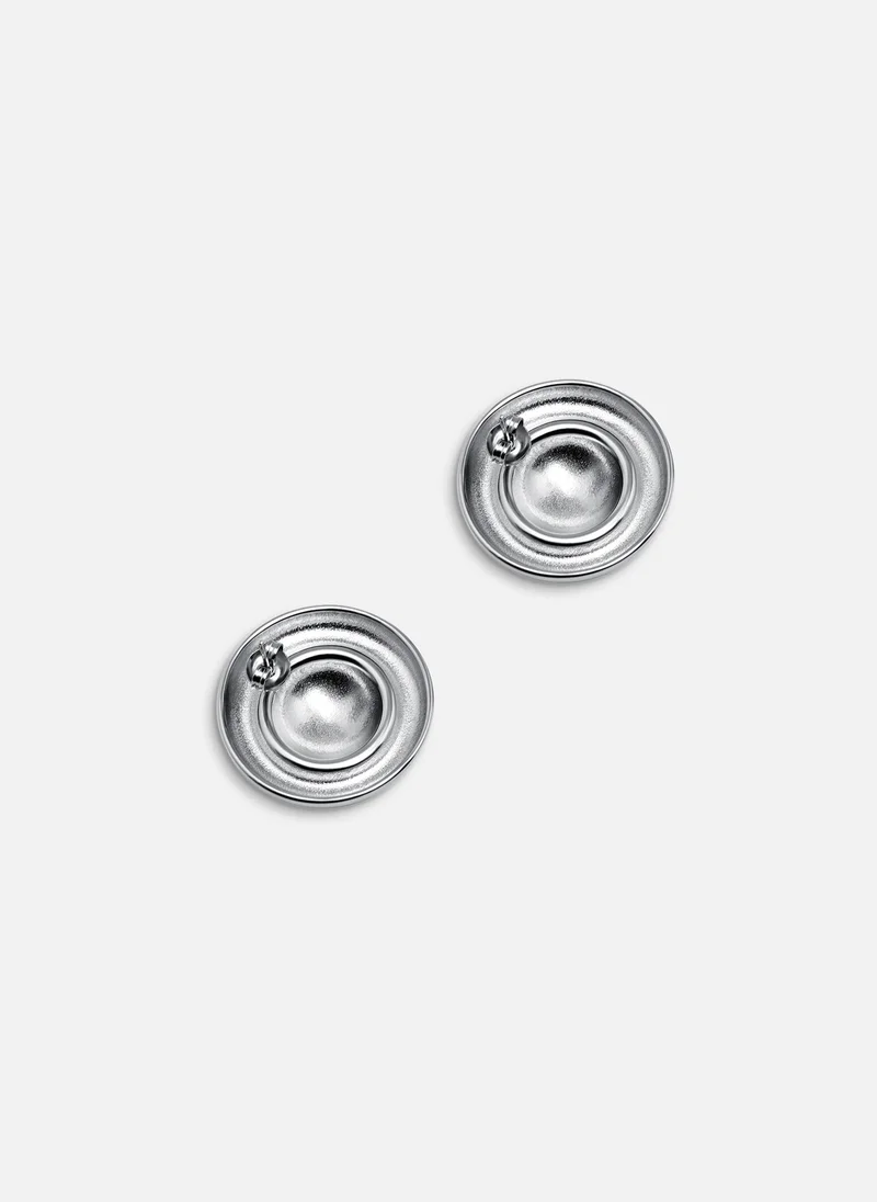 Lichi  Two metal round earrings for Women | Best Price UAE