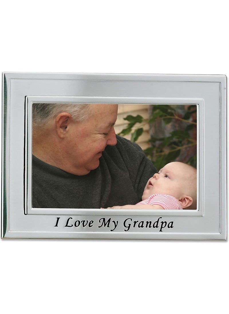 Lawrence Frames Lawrence Frames Sentiments Collection  Brushed Metal 4 by 6 I Love My Grandpa Picture Frame Silver 