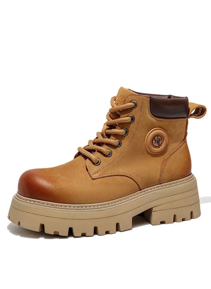 Warrior New Youth Fashion Thick Sole High Top Boots - Image 1
