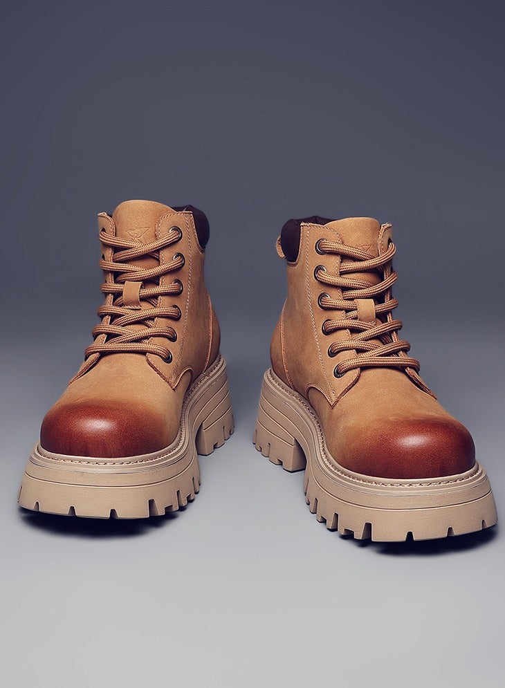 Warrior New Youth Fashion Thick Sole High Top Boots - Image 2