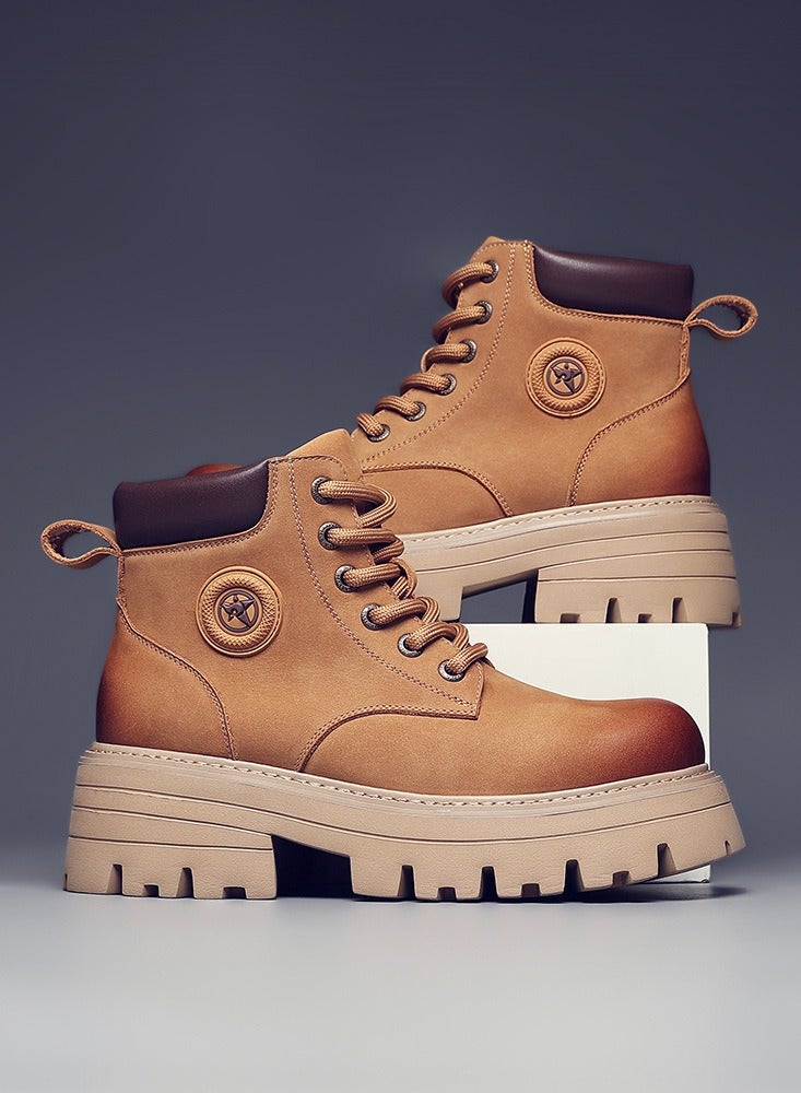 Warrior New Youth Fashion Thick Sole High Top Boots - Image 3