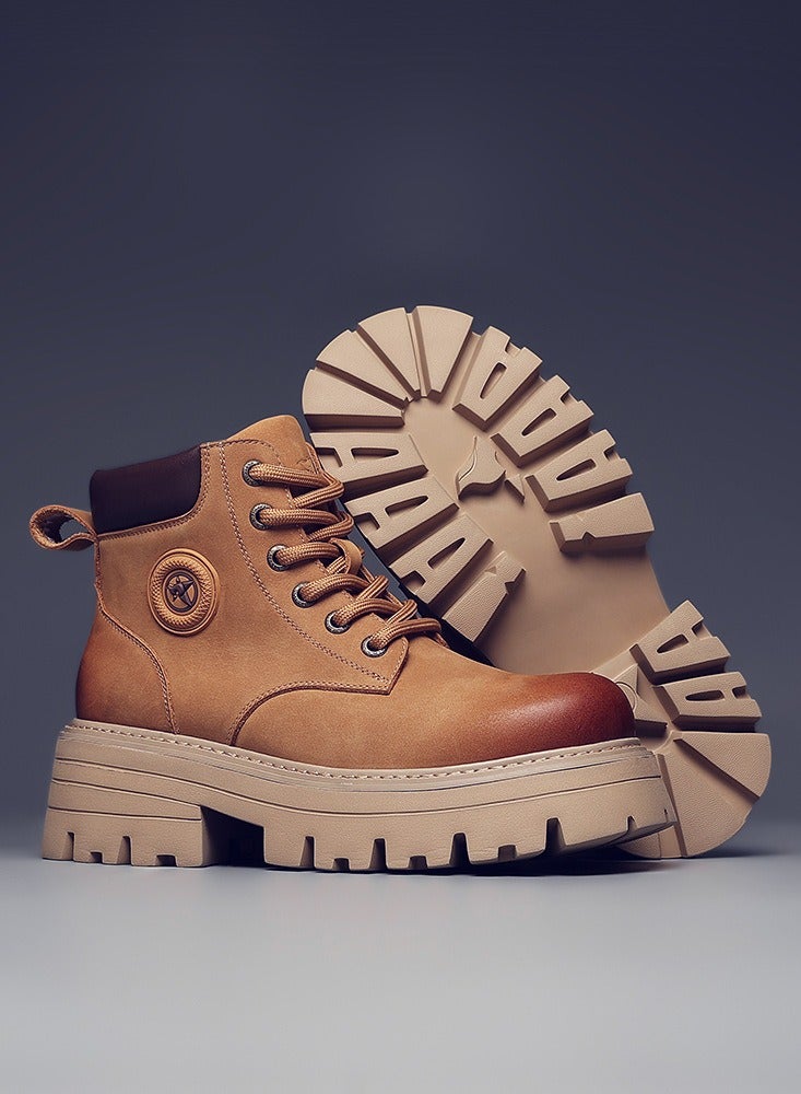 Warrior New Youth Fashion Thick Sole High Top Boots - Image 4