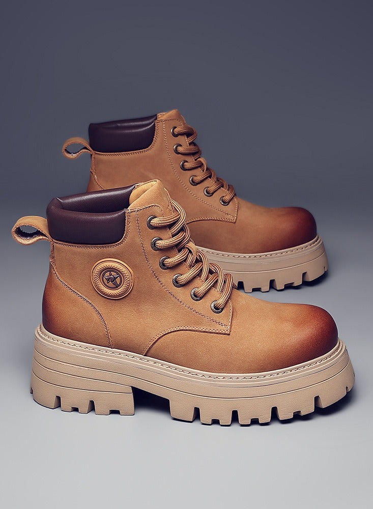 Warrior New Youth Fashion Thick Sole High Top Boots - Image 5