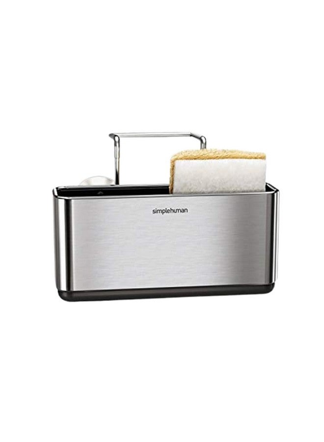 simplehuman Slim Sink Caddy Sponge Holder, Brushed Stainless Steel, Silver - Image 1