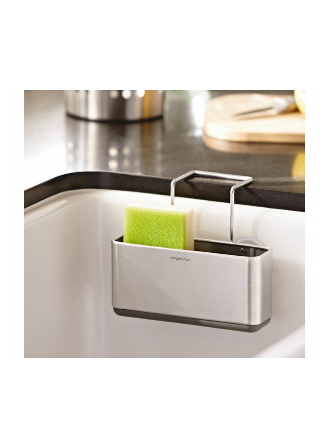 simplehuman Slim Sink Caddy Sponge Holder, Brushed Stainless Steel, Silver - Image 3