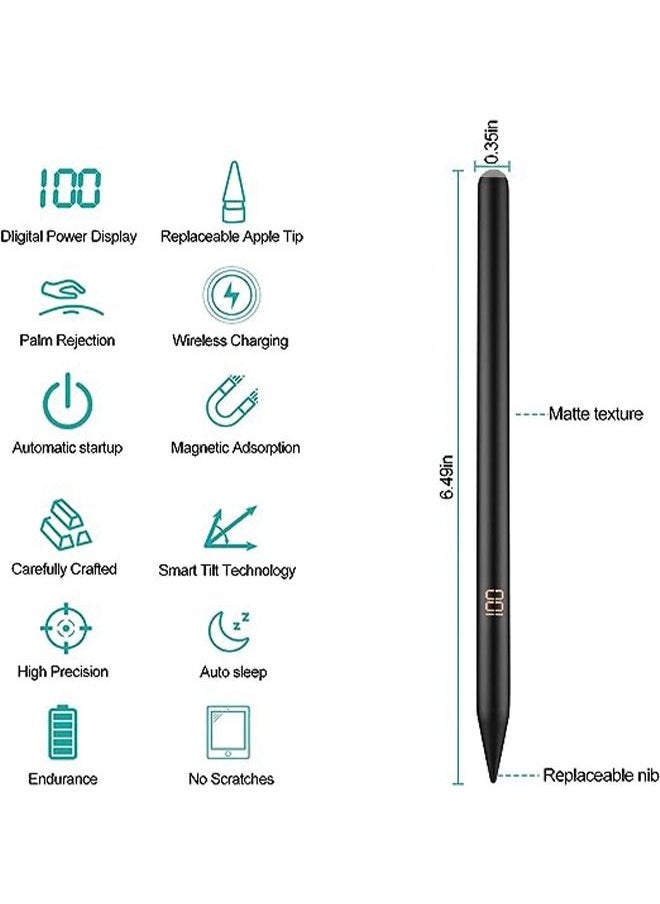 ApplePencil Tablet IPad Touchscreen Pen Suitable for Apple IPad Pencil Digital Display Handwriting Capacitive Pen Black  - Image 3