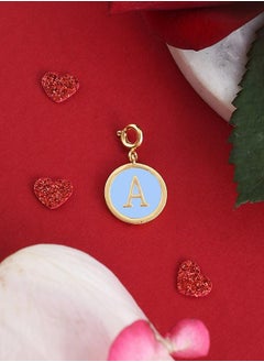 VOYLLA Valentine's Day Collection Alphabet A Blue Enamel Charm  - Image 1