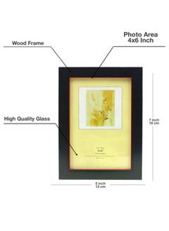 Decorhills Photo Frame Single with Tabletop & Wall Mount Display for 4x6 Inch Photo Size, Ideal Addition to Any Décor Elegant Black Frame, 1-Piece  - Image 3