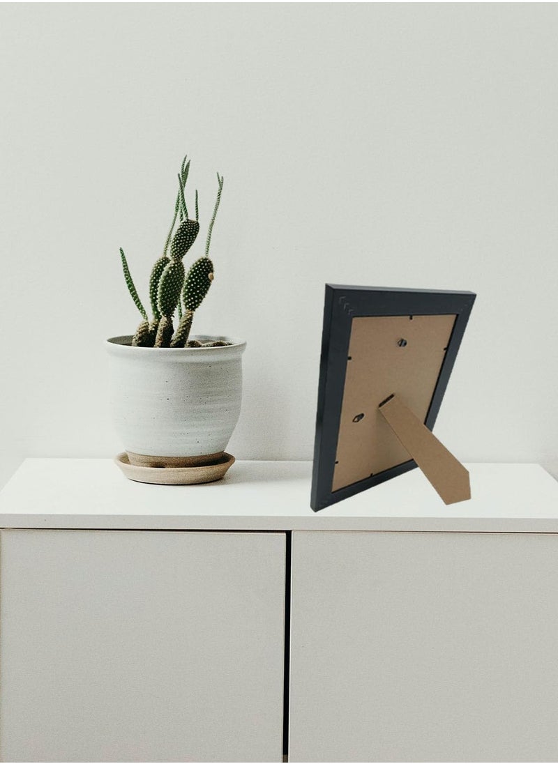 Decorhills - Photo Frame Single with Tabletop & Wall Mount Display for 4x6 Inch Photo Size, Ideal Addition to Any Décor Elegant Black Frame, 1-Piece - Image 1