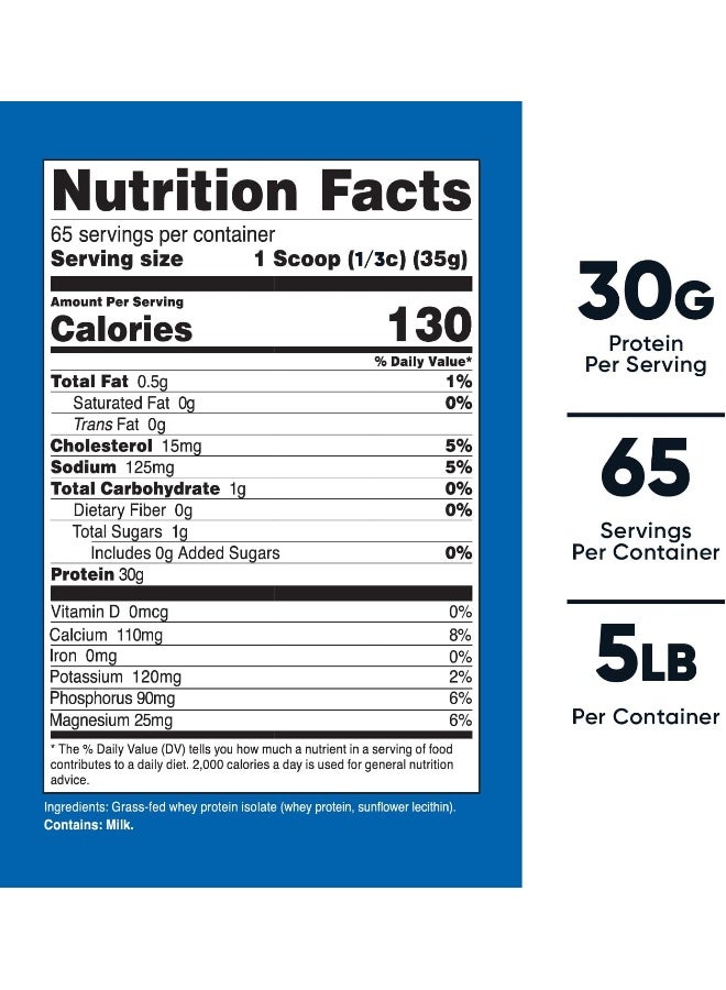 Nutricost Grass-Fed Whey Protein Isolate - Rbgh Free, Non-Gmo And Gluten Free - Image 2