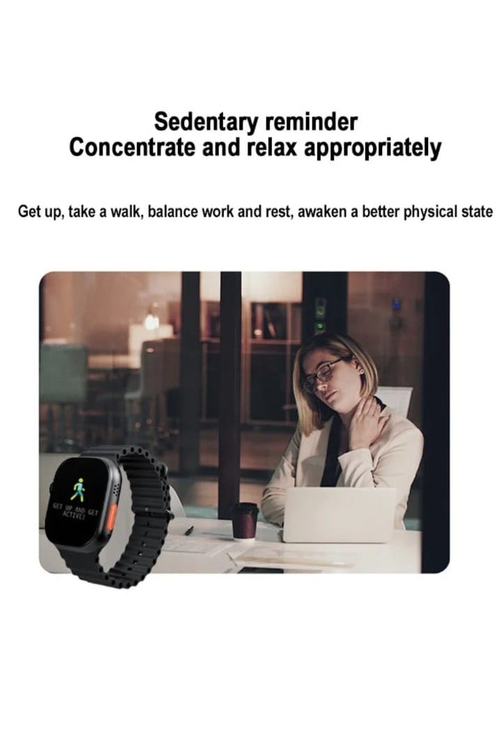 10 Ultra Smartwatch – 10th Anniversary Edition with Wireless Charging, BT Calling, Fitness Tracker, and Dual Straps (Men/Women)" - Image 2