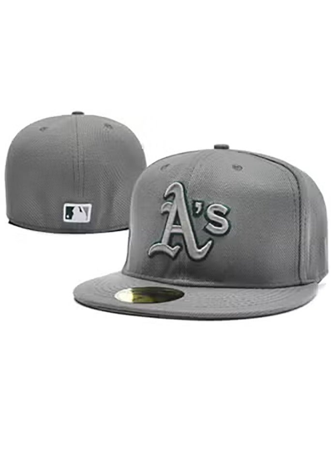 NEW ERA Oakland Athletics Gray Flat - Brim Cap, Embroidered "A's" Logo - 58.7cm 