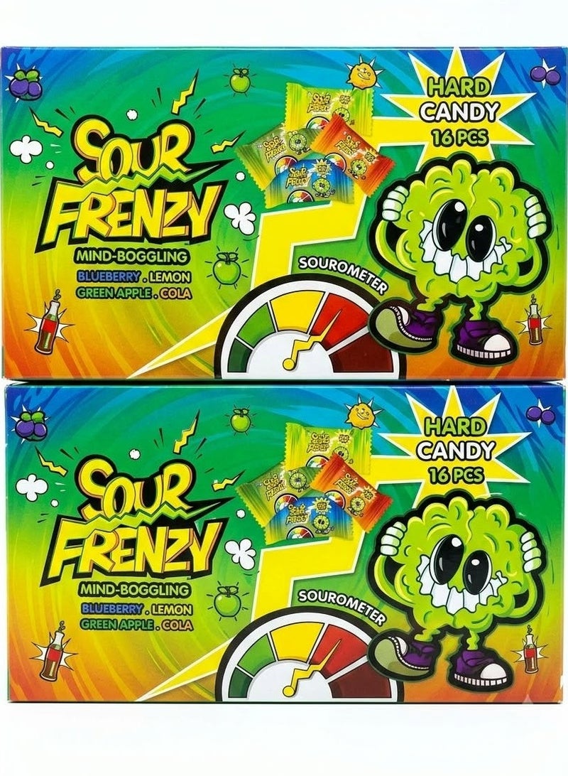 Sour Frenzy Sour Fruits Candy - 60g - Pack of 2 - Image 1