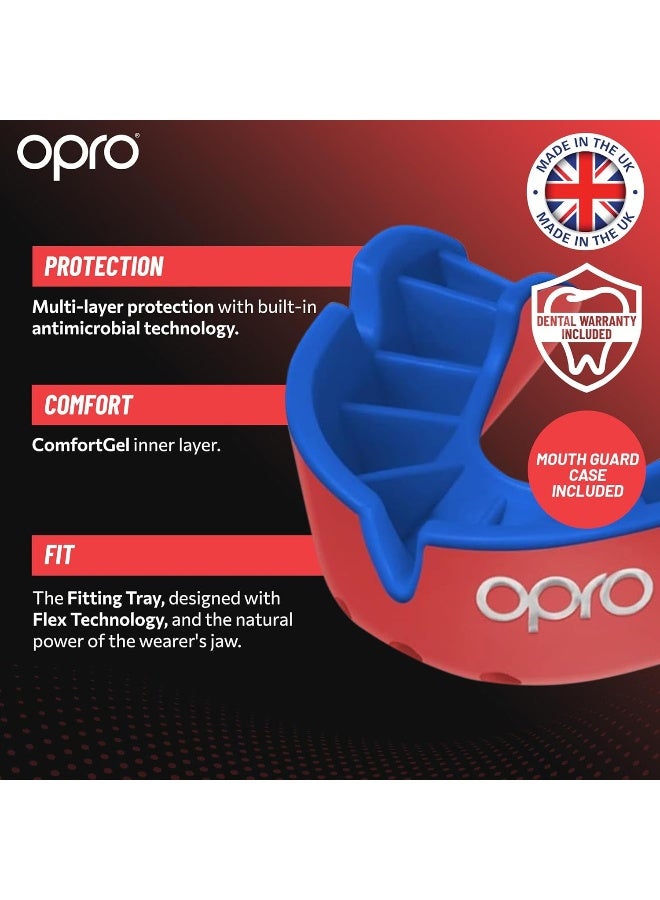 OPRO Silver Level Mouthguard Essential Fit (Youth Under 10) â€“ Easy Self-Fit Kids Gum Shield Rugby, Hockey or Boxing â€“ OPRO Mouth Guard Kids â€“ Superior Protection with Dental Warranty (Red/Black) - Image 3