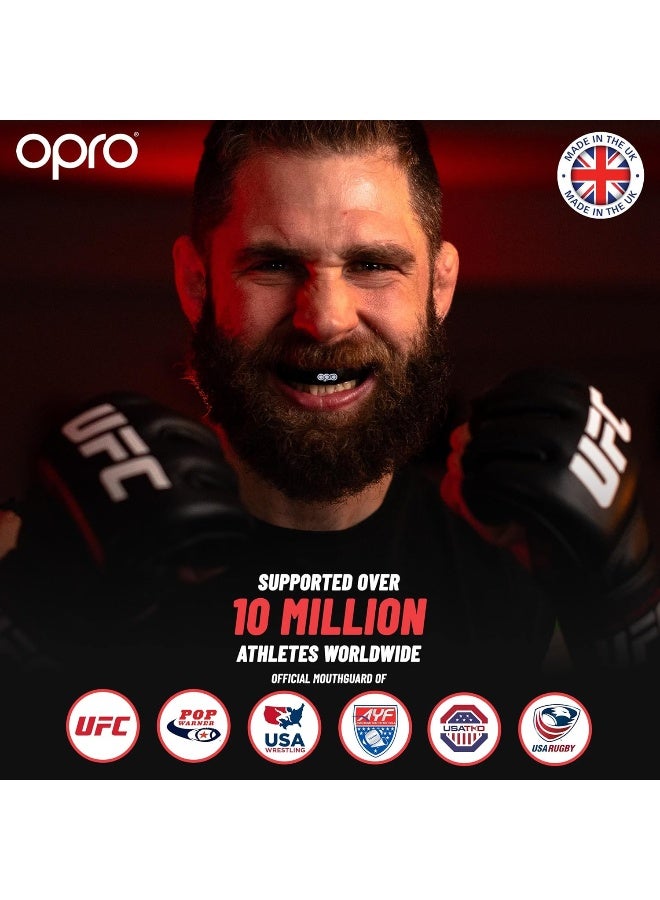 OPRO Silver Level Mouthguard Essential Fit (Youth Under 10) â€“ Easy Self-Fit Kids Gum Shield Rugby, Hockey or Boxing â€“ OPRO Mouth Guard Kids â€“ Superior Protection with Dental Warranty (Red/Black) - Image 2