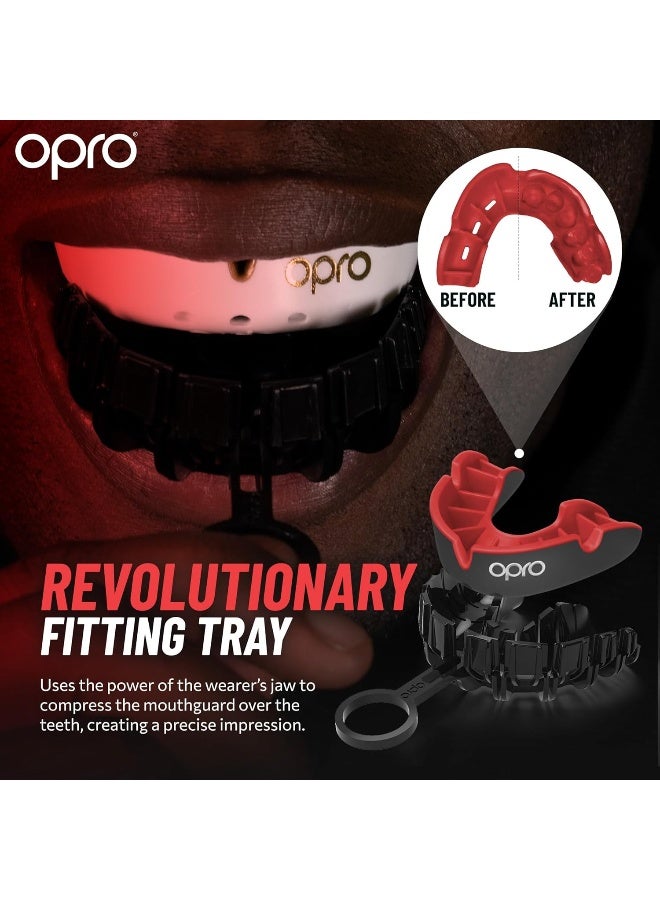OPRO Silver Level Mouthguard Essential Fit (Youth Under 10) â€“ Easy Self-Fit Kids Gum Shield Rugby, Hockey or Boxing â€“ OPRO Mouth Guard Kids â€“ Superior Protection with Dental Warranty (Red/Black) - Image 5