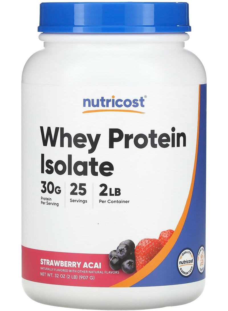 Whey Protein Isolate, Strawberry Acai , 2 lb (907 g)