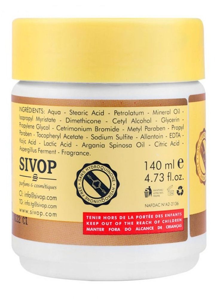 gold skin Clarifying Body Cream With Argan Oil 140ml  - Image 3