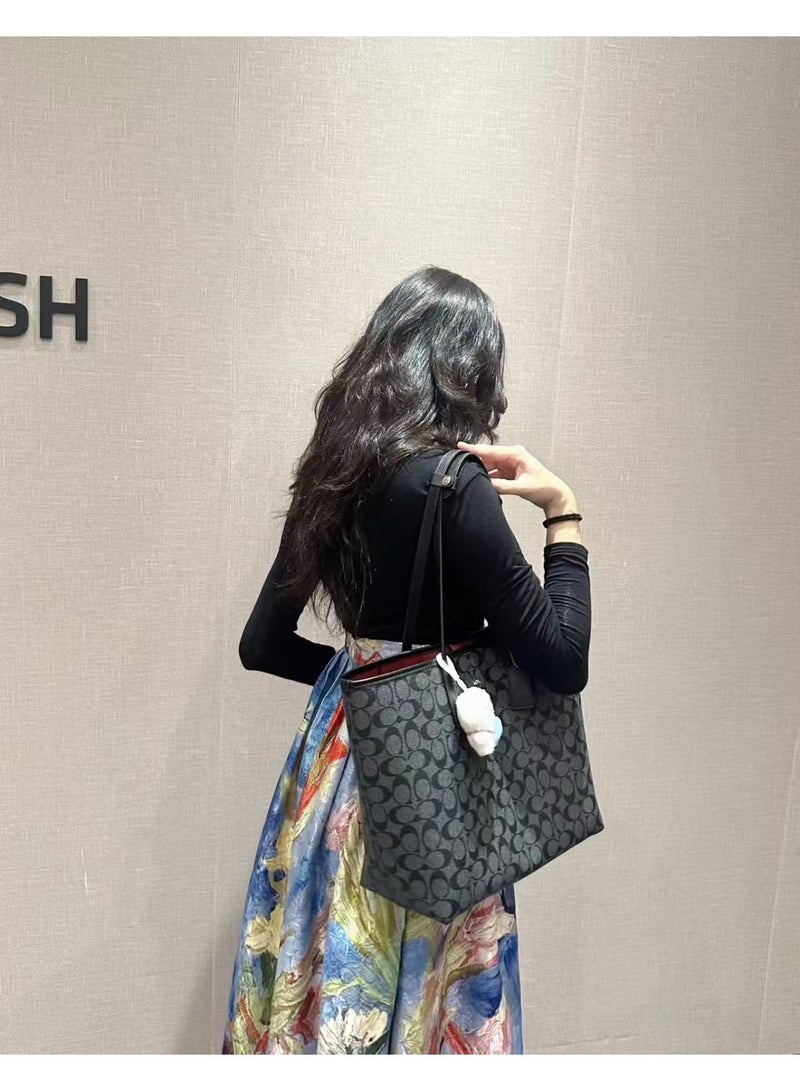 coachoutlet Coach City Tote Bag In Signature Canvas Women's Fashion Versatile Large Capacity Large Size Handheld Shoulder Bag Tote Bag - Image 3