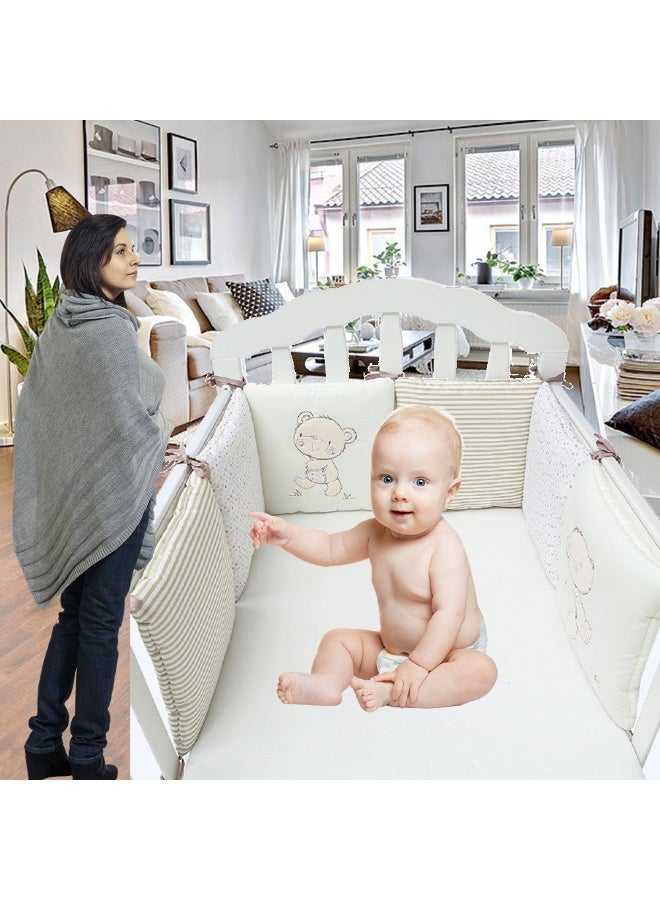 6-Piece Set Of Baby Crib Cot Bumper Cushion  - Image 1