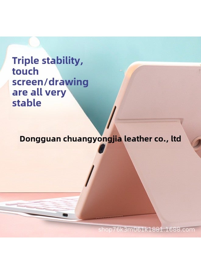 For Samsung Galaxy Tablet S9FE Computer Case A9 Rotating Pen Slot 11 Keyboard A8 Soft Case TPU-Color:Glacier Blue  Lower Pen Tray-Applicable Models:Galaxy Taba9+ 11inch - Image 3