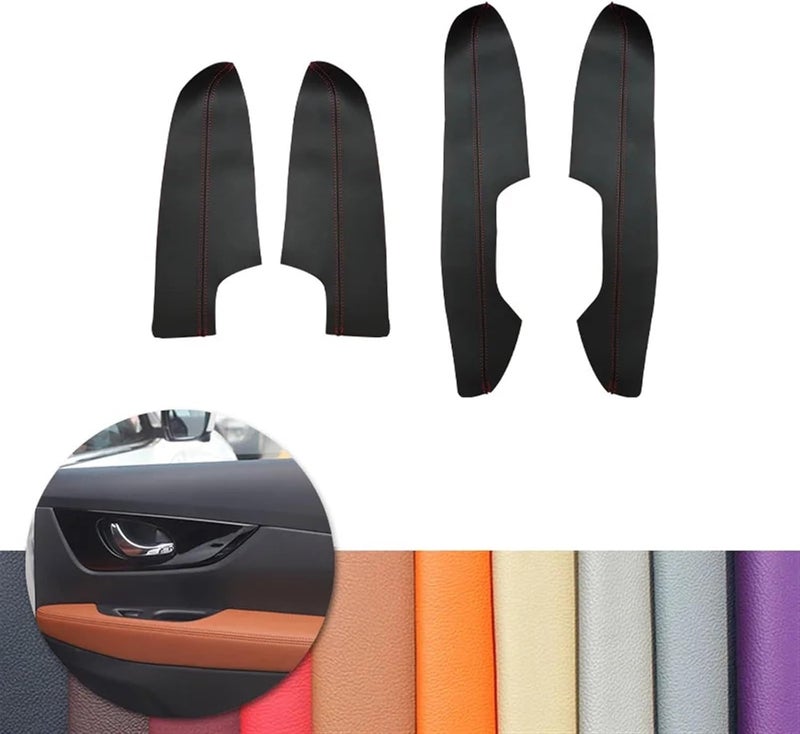 QASULER Microfiber Leather Door Armrest Covers for Nissan X-TRAIL/Rogue - Image 4