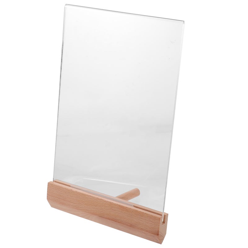 Display Stand Holder for Certificates, Diplomas with Stable Wooden Base, A5 Size - Image 1