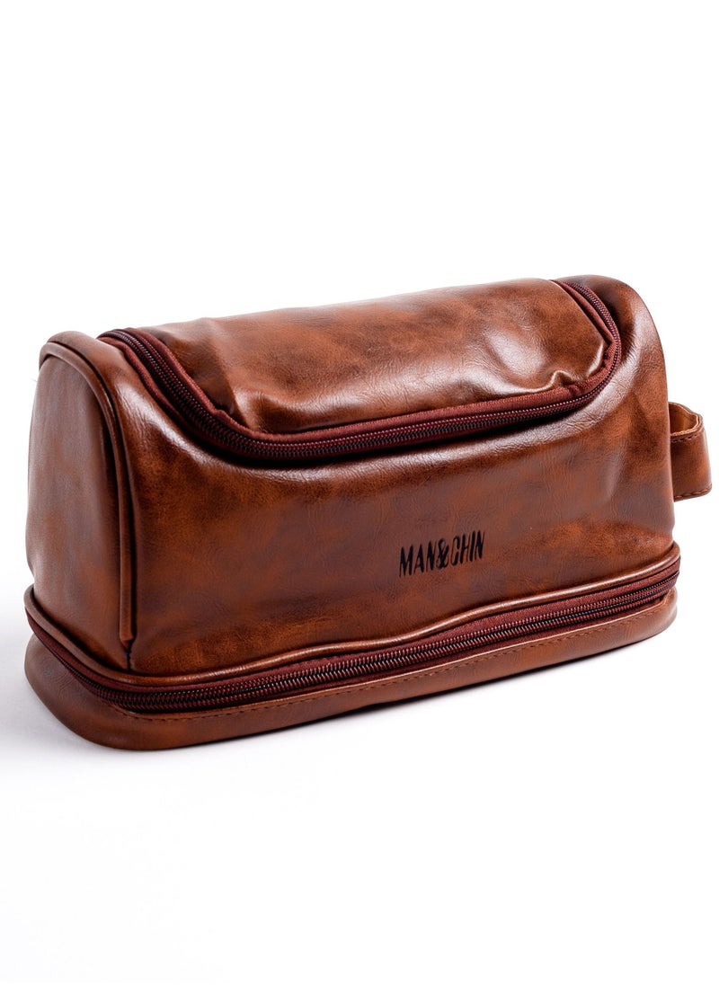 MAN&CHIN Men Leather Travel Bag  - Image 1