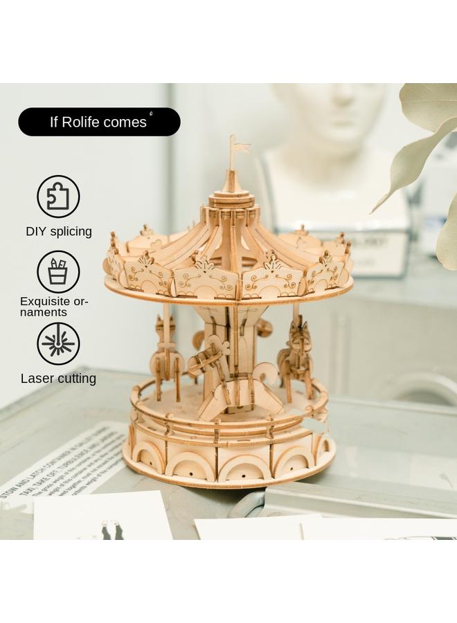 Bluejw Ruostate Ruoke 3D Three-dimensional Puzzle Creative Wooden Vintage Classic Car Diy Handmade Desktop Decoration Gift - Image 2