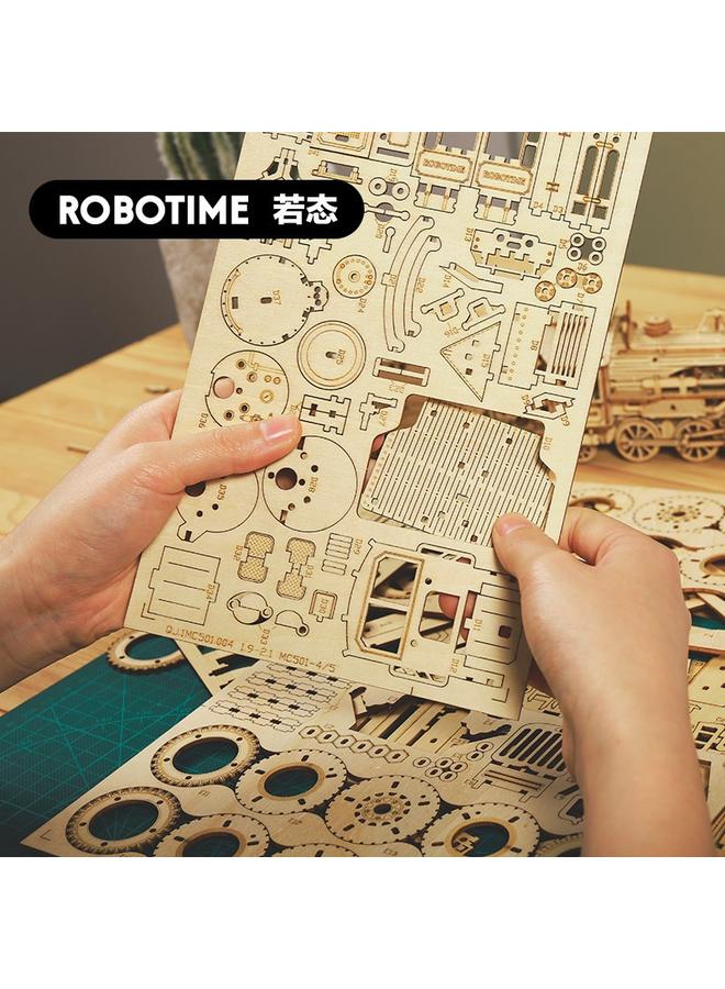 Bluejw Ruostate Ruoke 3D Three-dimensional Puzzle Creative Wooden Vintage Classic Car Diy Handmade Desktop Decoration Gift - Image 4