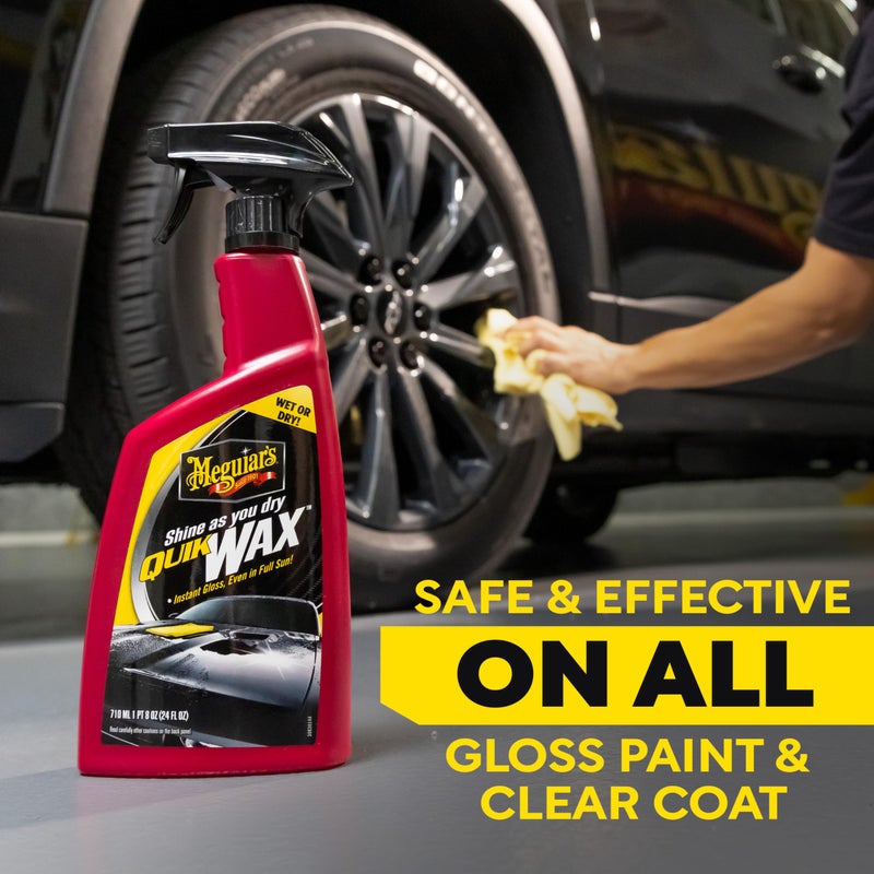 Meguiar's A1624 Quik Wax - Easy-to-Use Spray Wax for Gloss, Shine & Protection - Wet or Dry Use, 24 Oz. - Image 5