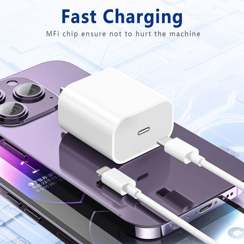 Exeric USB C to Lightning Cable 3FT [Apple MFi Certified] iPhone Fast Charger Type C to Lightning Cable for iPhone 14 13 12 11 Pro Max Xr Xs 8 7 6 Plus SE (2Pack) - Image 4