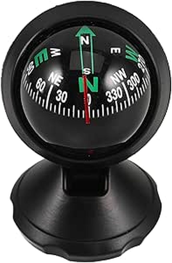 Universal Car Compass Ball With Stick for SUV Truck Boat Dashboard Navigation Travel Finder - Image 1