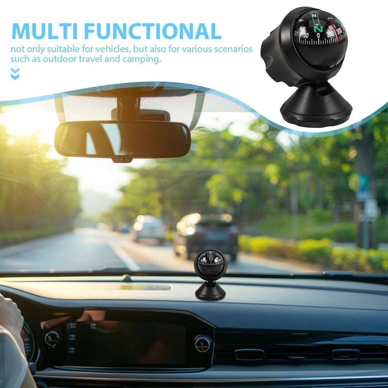 Universal Car Compass Ball With Stick for SUV Truck Boat Dashboard Navigation Travel Finder - Image 4