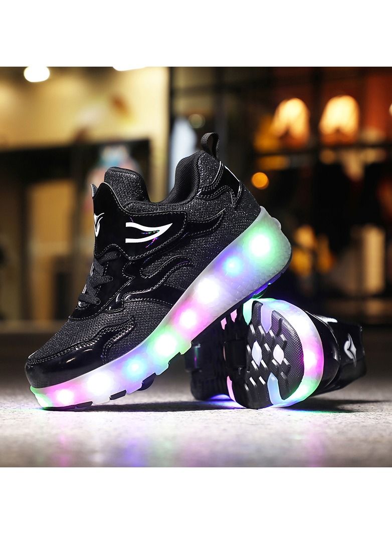LED Flash Light Fashion Sneaker Skate Shoes With Wheels And Lightning-Designed Sole - Trendy And Eye-Catching For Men, Women, And Kids  - Image 3