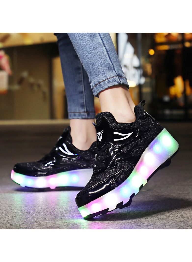 LED Flash Light Fashion Sneaker Skate Shoes With Wheels And Lightning-Designed Sole - Trendy And Eye-Catching For Men, Women, And Kids  - Image 5