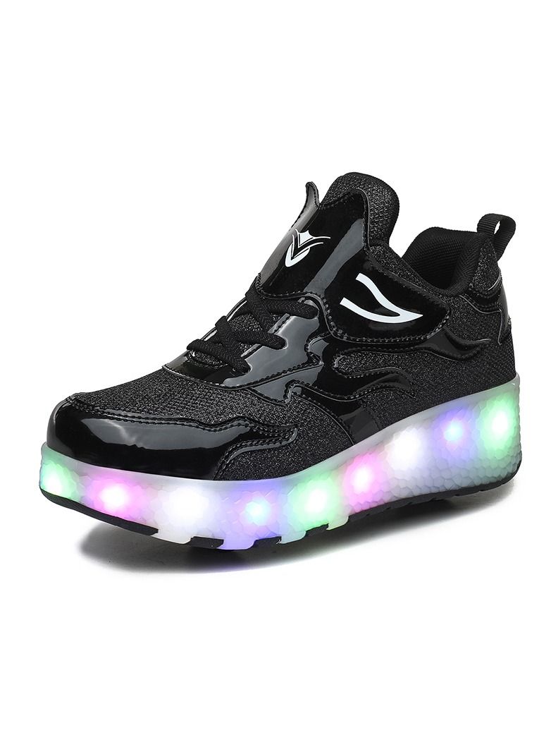LED Flash Light Fashion Sneaker Skate Shoes With Wheels And Lightning-Designed Sole - Trendy And Eye-Catching For Men, Women, And Kids  - Image 2