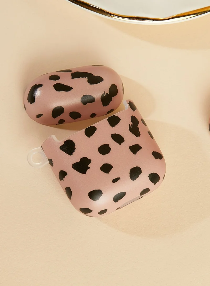 COCONUT LANE Tan Spots Airpods Case