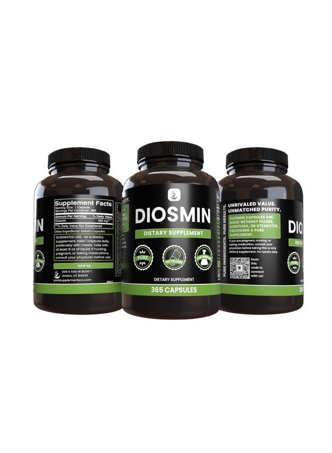 PURE ORIGINAL INGREDIENTS مكونات أصلية نقية ديوسمين (365 كبسولة) بدون مغنيسيوم أو حشوات أرز، دائمًا نقية، تم التحقق منها في المختبر - Image 4