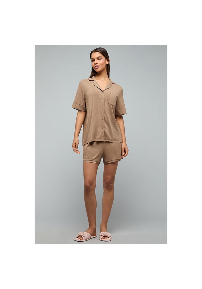 R&B Solid Shorty Pyjama Set - Image 1