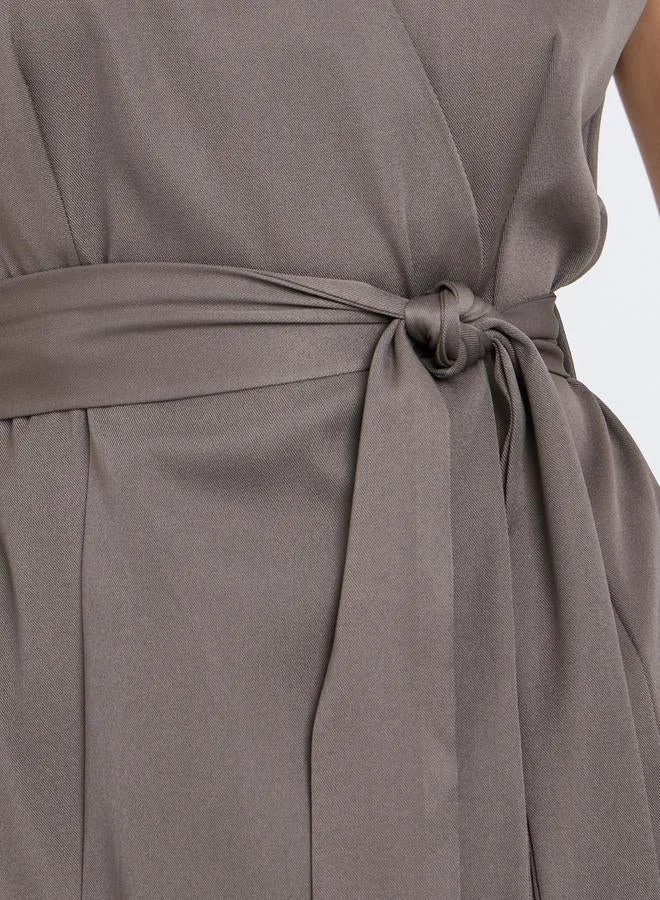 Styli  Styli Women Brown Sleeveless Wrap Top for Women | Best Price UAE