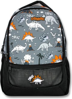 Famebag -Ümit Bag Black Gray Dinosaur School Bag Nutrition and Pencil Bag Set  - Image 2