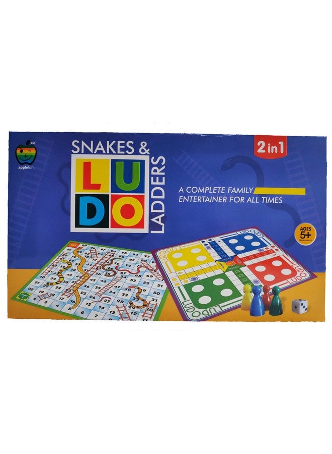 apple fun Applefun 2 in 1 Ludo Plus Snakes and Ladders, Multi Color - Image 1