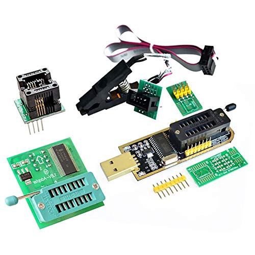AiTrip EEPROM BIOS USB Programmer CH341A + SOIC8 Clip + 1.8V Adapter + SOIC8 Adapter for 24 25 Series Flash - Image 1